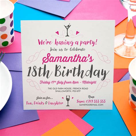 party invitations   occasions     alphabet