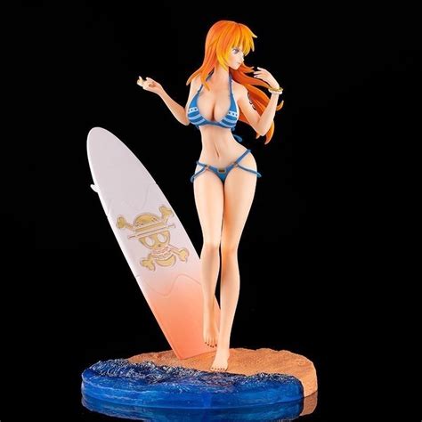 One Piece Anime Nami Swimsuit Resin Action Figure Statue Model Shopee