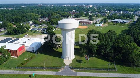drone video fayetteville water tower north carolina  stock footagefayettevillewaterdrone