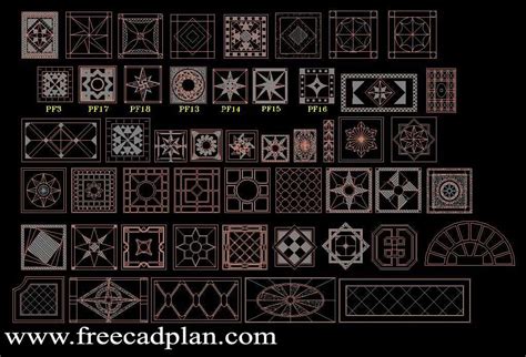 Architecture Pattern Dwg Cad Block Free Download Free