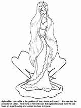 Afrodita Aphrodite Mythology Grecia Coloriage Gods Goddesses Dibujar Grece Diosa Dioses Maestrasabry Dea Coloringhome Griechenland Venus Nazioni Hera Griega Hestia sketch template