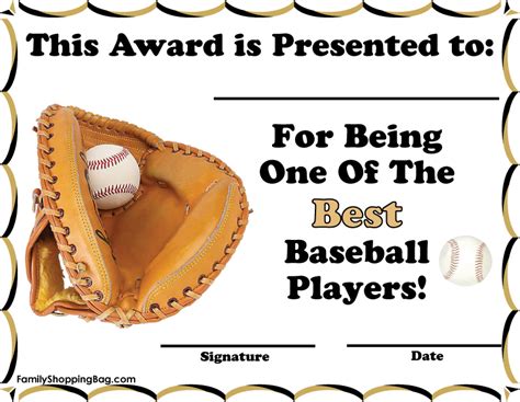 images   printable baseball award certificate template
