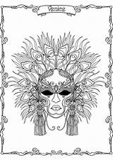 Carnival Mask Coloring Peacock Feathers Pages Venetian Venice Feather Beautiful Adults Adult Justcolor Print Masquerade Feathered Drawings Search sketch template