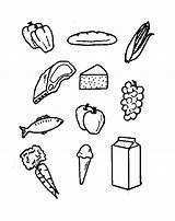 Coloring Food Pages Printable Kids Healthy Groups Items Colouring Protein Group Dairy Sheets Print Drawing Junk Color Sheet Clipart Eating sketch template