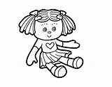 Doll Coloring Toy Coloringcrew sketch template