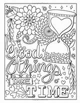 Coloring Pages Time Quotes Choose Board Good Color sketch template