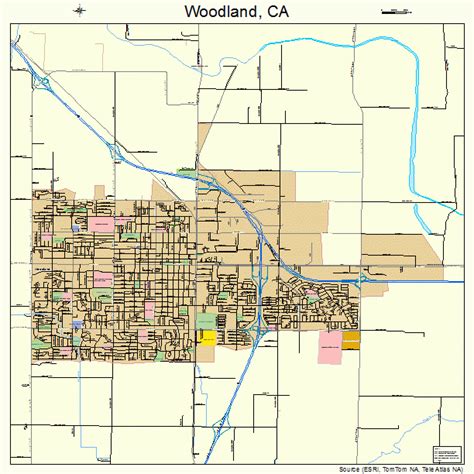 woodland california street map