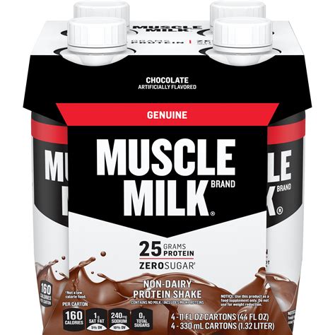 muscle milk genuine protein shake  protein chocolate  fl oz  count walmartcom