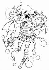 Coloring Chibi Pages Cute Girl Sheets Sheet Letscolorit Girls Kawaii Halloween Adult Disney Cool sketch template
