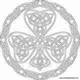 Coloring Celtic Pages Shamrock Knot Cross Printable Color Adult Mandala Intricate Adults Christmas Book Clipart Designs Pattern Transparent Print Library sketch template