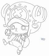 Chopper Tony Drawing Lineart Luffy Zoro Colorare sketch template