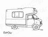 Motorhome Camper 5th Trailers Coloriages Kidsuki Colouring sketch template