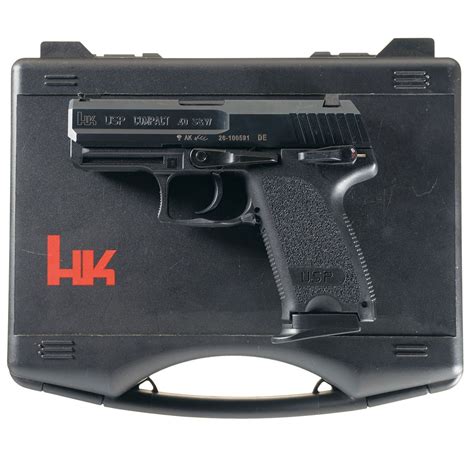 heckler koch usp  compact semi automatic pistol  case
