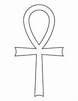 Ankh Egyptian Tattoo Template Symbols Templates Stencil Coloring Printable Egypt Ancient Symbol Pages Stencils Outline Cross Patterns Crafts Painting Printables sketch template