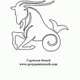 Capricorn Stencil Printable Print Click Freeprintable sketch template