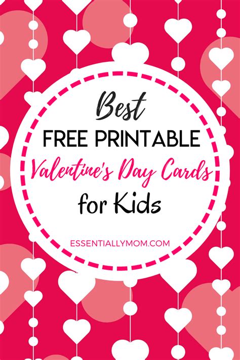 printable valentine cards  kids essentially mom