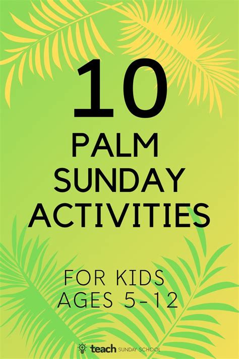 engaging palm sunday activities  kids