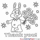 Thank Coloring Pages Kids Bunny Flowers Sheet Getdrawings Color Getcolorings sketch template
