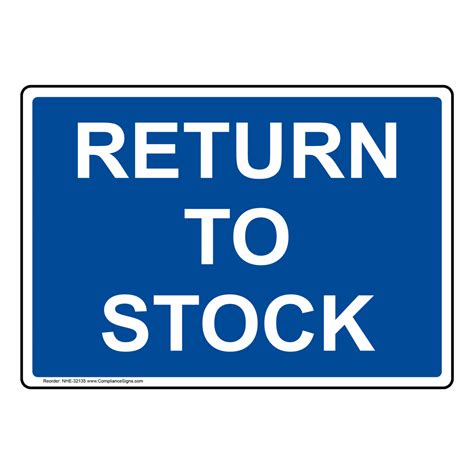 return  stock sign nhe