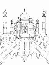 Maravillas Mahal Taj Dibujar Monumentos Monumento Cucaluna Mandalas Interesantes sketch template