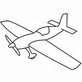 Airplane Coloring Plane Drawing Simple Kids Easy Sketch Propeller War Transportation Airplanes Military Line Pages Basic Printable Drawings Aeroplane Color sketch template