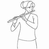 Flute Coloring Playing Recorder Pages Drawing Schoolgirl Cord Spinal Toddler Will Icon Order Getdrawings Color Getcolorings sketch template