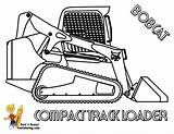 Coloring Pages Loader Construction Excavator Bobcat Drawing Skid Steer Track Tracks Farm Tractors Clipart Silhouette Tractor Kids Sheets Macho Colouring sketch template