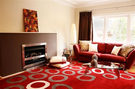 red  brown living room contemporary living room sydney