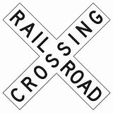 Railroad Sign Crossing Clip Signs Printable Tracks Train Track Coloring Printablee Via Templates sketch template