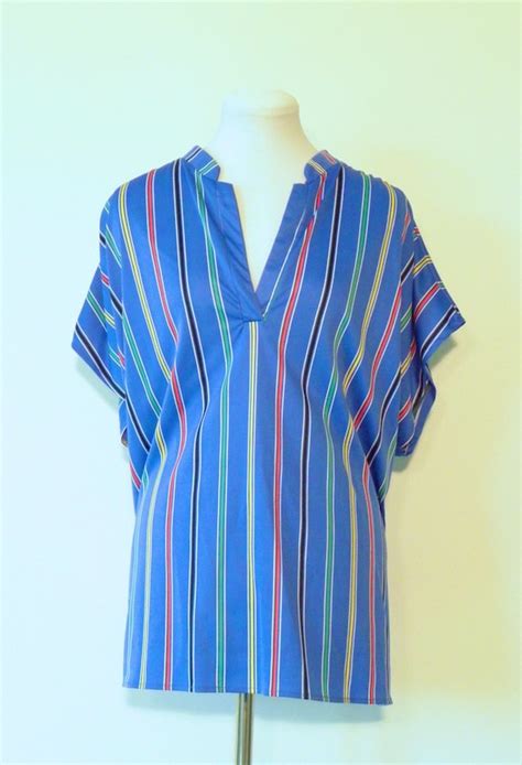 vintage   retro striped tunic gem