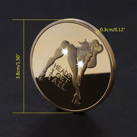 Double Side Sexy Woman Coin Get Tails Head Adult Challenge
