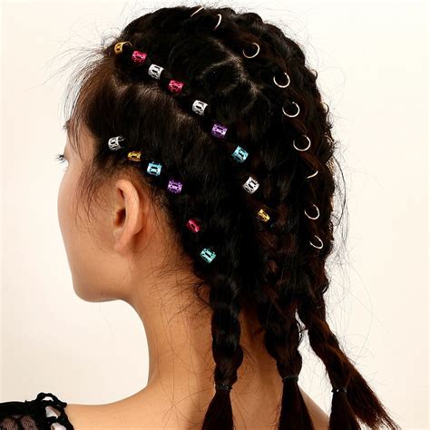 pcs multicolor hair styling braiding dreadlocks ring braid hoop
