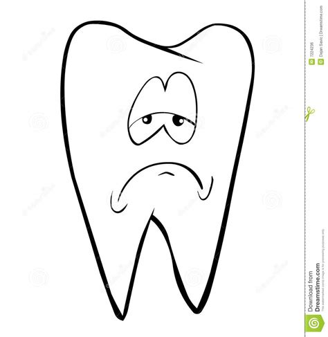 tooth stock illustration illustration  pain black