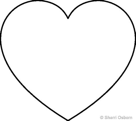 heart shaped templates  print printable heart