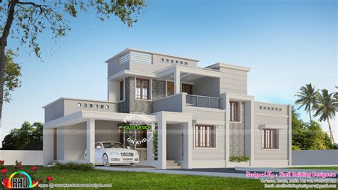 beautiful box type modern home kerala home design  floor plans  dream houses