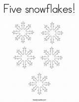 Snowflakes Worksheet Many Coloring Count Five Print Twistynoodle Built California Usa Noodle Favorites Login Add Ll Outline Cursive sketch template