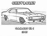 Coloring Camaro Chevrolet Pages Car Print Muscle Cars Chevy 1969 Drawing Dodge Hot Charger Old Rod Classic Clipart Drawings Sheets sketch template
