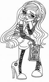 Ghoulia Coloring Pages Getdrawings Yelps Monster High sketch template