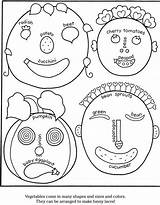 Coloring Face Funny Garden Pages Crazy Faces Happy Inkspired Musings Paperdoll Color Vegetable Getdrawings Publications Dover Getcolorings Popular Coloringhome sketch template
