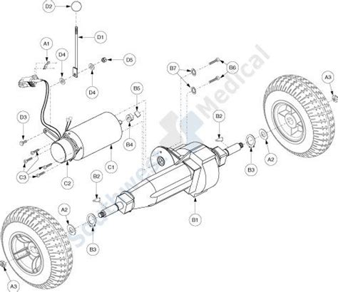 pride mobility scooter parts diagram