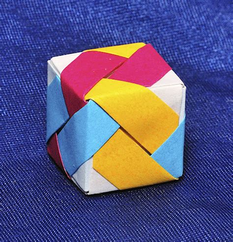 cube origami paper embroidery origami