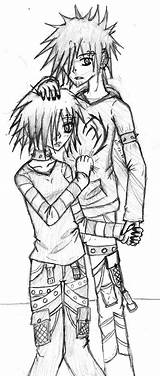 Emo Coloring Pages Anime Colouring Manga Cute Boys Couples Color Drawing Couple Girls Drawings Explore Getdrawings Getcolorings sketch template