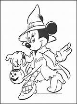 Coloring Halloween Pages Mouse Mickey Minnie Popular sketch template