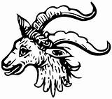 Erased Goats Heraldicart sketch template