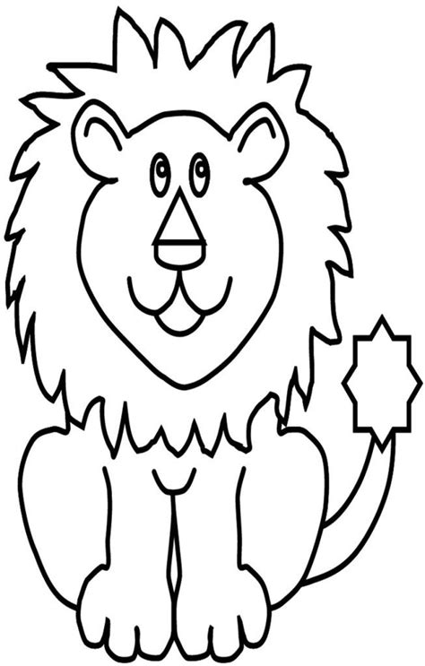 simple printable lion coloring pages   kids lion coloring