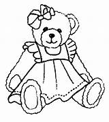 Coloring Teddy Bear Pages Printable sketch template