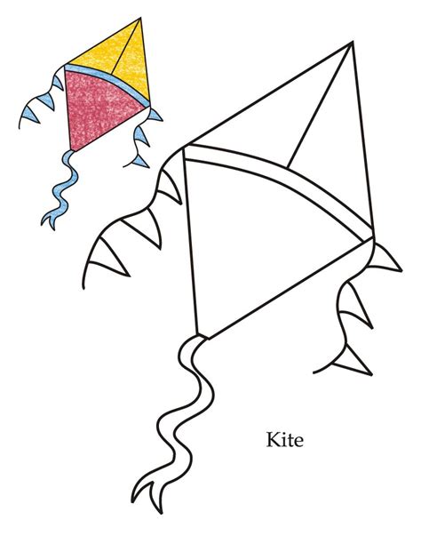 kite coloring pages    clipartmag