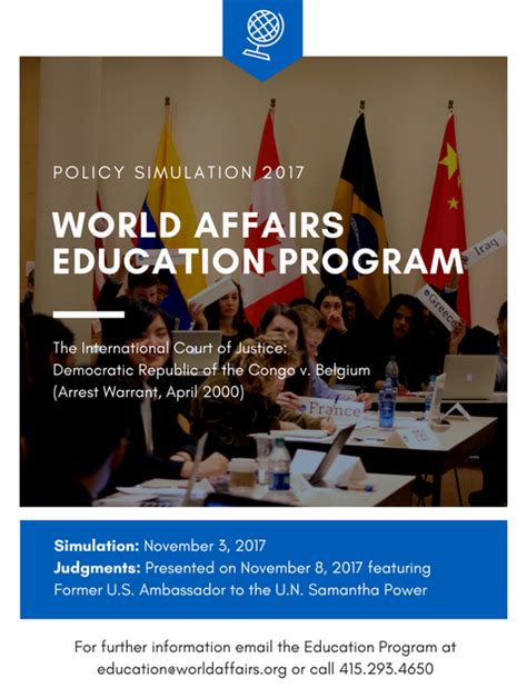 policy simulation world affairs council schools program