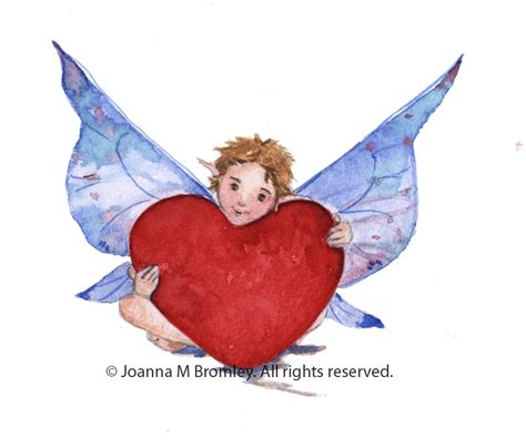 fairy holding red heart  joannabromley  deviantart