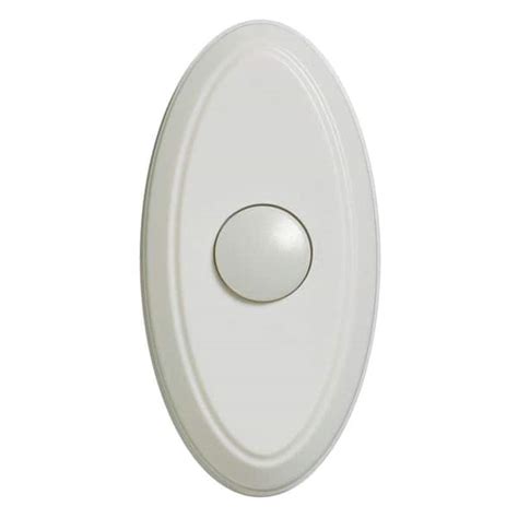 wireless door bell push button white   home depot
